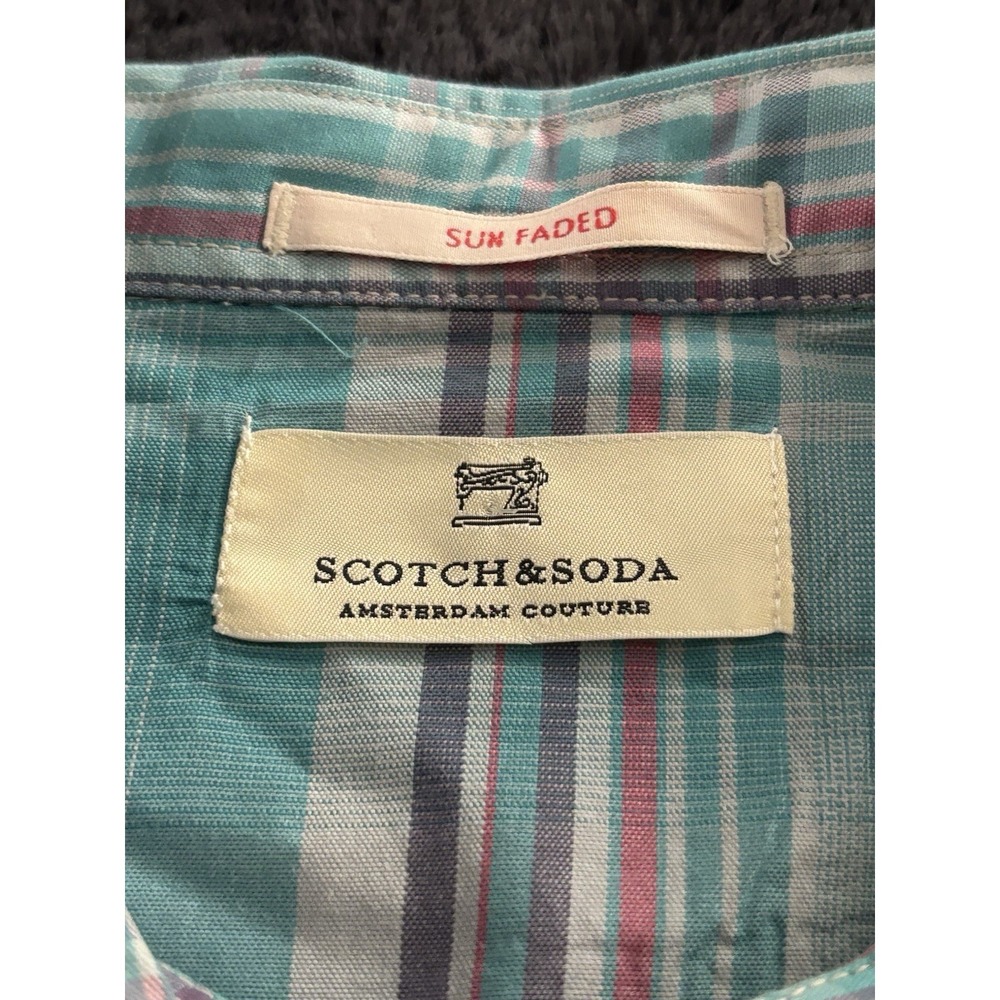 Scotch & Soda XXL Pearl Snap Western Long‎ Sleeve Plaid Sun Faded Amsterdam - Picture 3 of 9